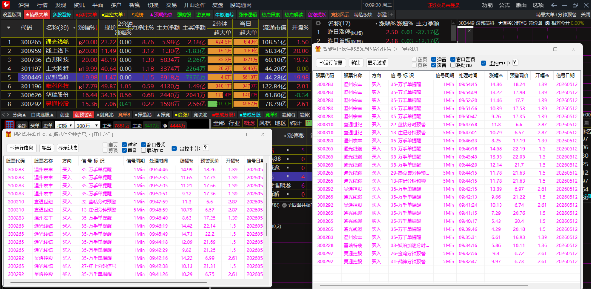 5.12昨日沉寂一天，今日再次捕捉多只20cm，强大的《智能监控软件》高级版！